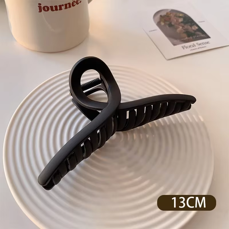 Pince à cheveux croisée mate pour femmes, grande épingle à cheveux française élégante, pinces à chev