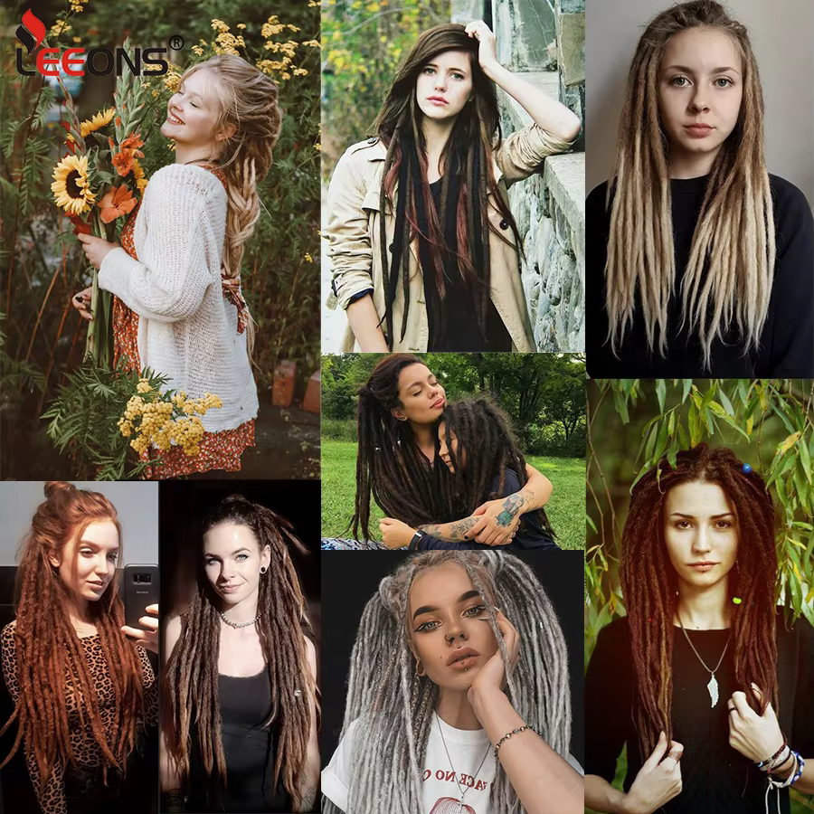 Reggae Dreadlocks synthétique tressage postiche doux pour la peau Crochet cheveux sans noeud tressag