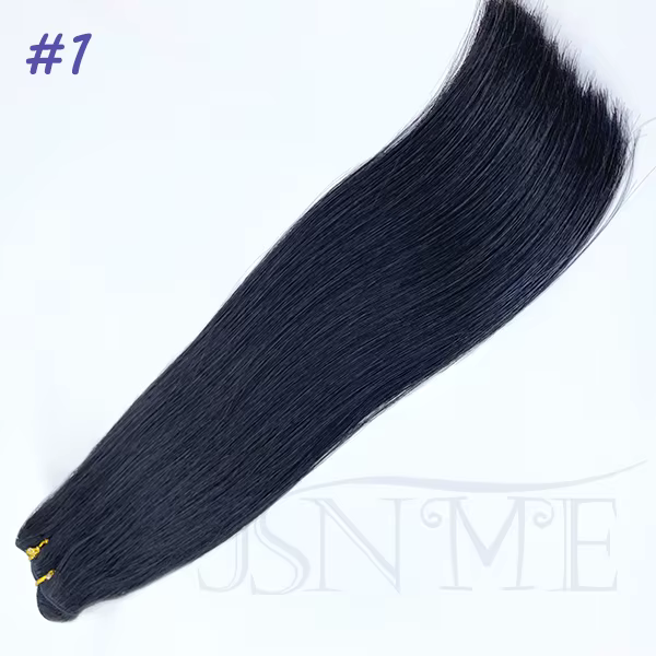 Extensions de cheveux JSNME de haute qualité, 100% cheveux humains véritables, mèches à coudre, exte