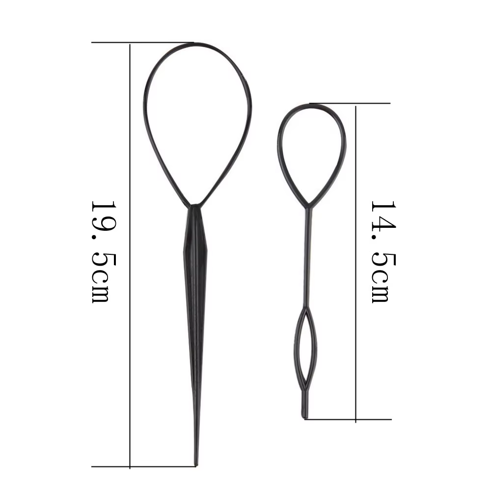 1 ensemble (2 pièces) queue de cheval boucle en plastique outils de coiffure Simple magique cheveux