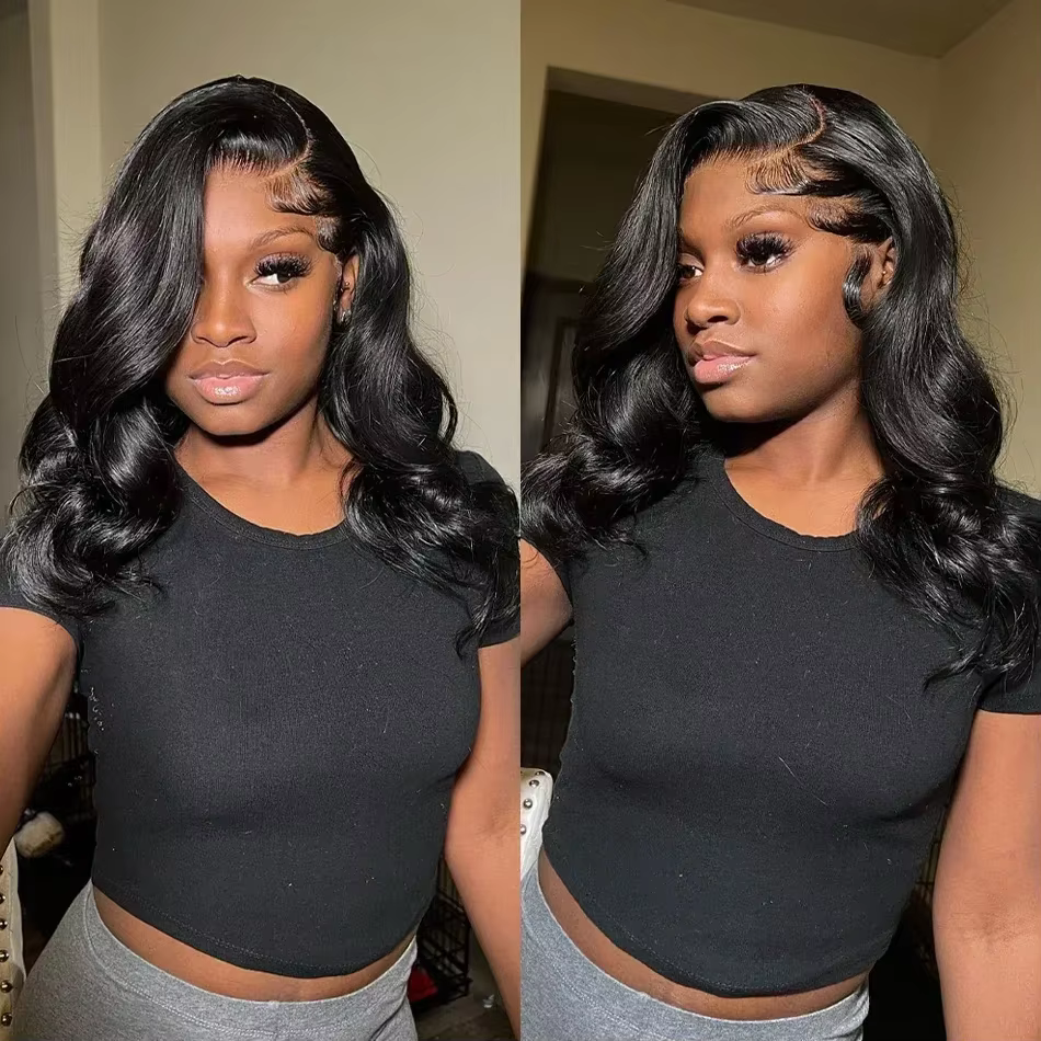 2026 1 Perruque Lace Front Body Wave pré-épilée en cheveux brésiliens pour femmes, Perruques Lace Fr