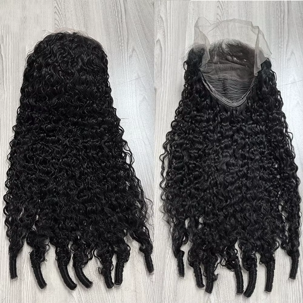 Perruque de cheveux humains bouclés birmans de 40 à 46 pouces, perruque frontale en dentelle HD 13x4