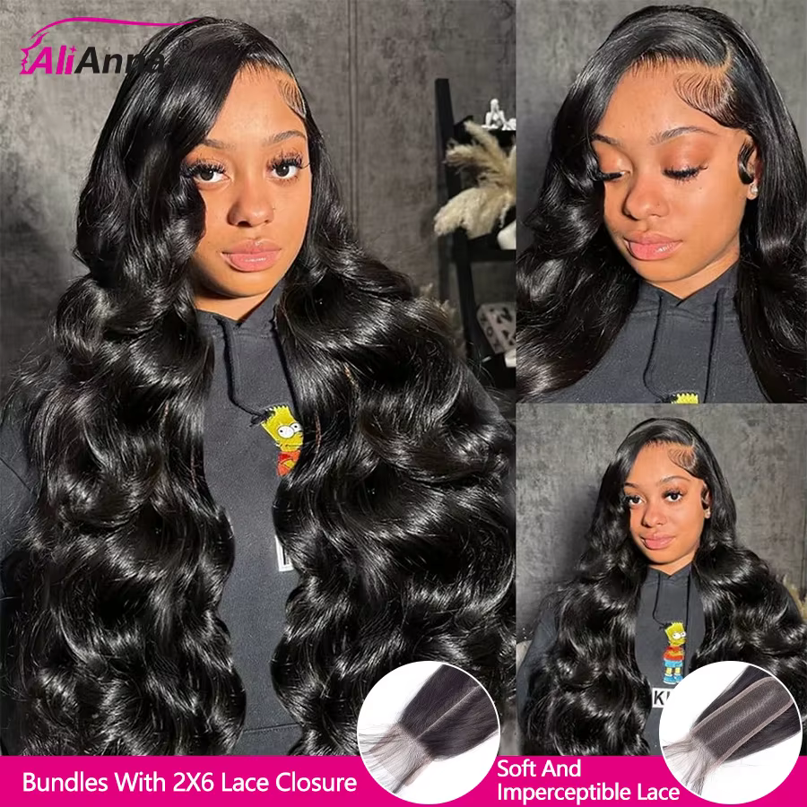 Tissage Cheveux Humains 24 26 28 Pouces Bouclé Mèches Avec Closures 4x4 2x6 5x5 Lace Closure Human H