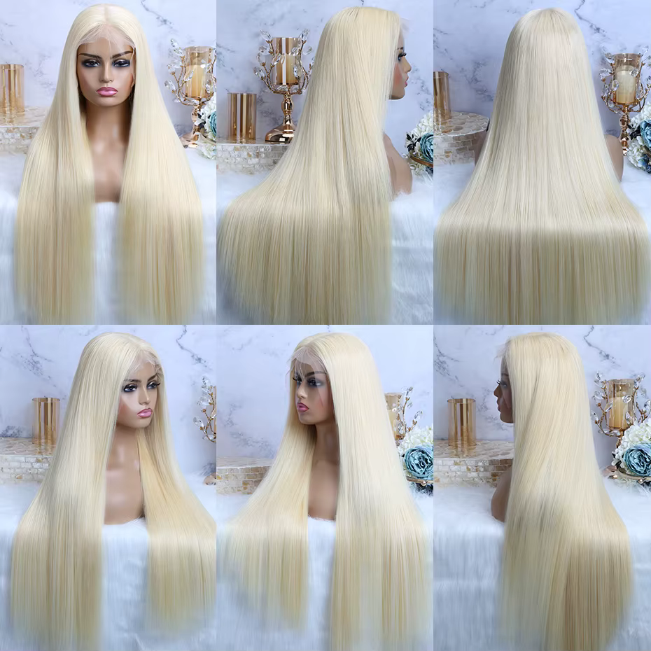13x4 13x6 360 HD Transparent 613 couleur blond miel avant de lacet perruques de cheveux humains pour