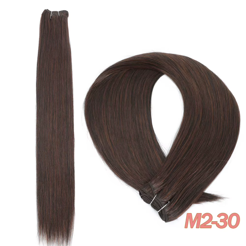 Extensions de Cheveux Synthétiques Naturels Yaki Rose Fantaisie 30 Pouces Lisses Comme des Baguettes