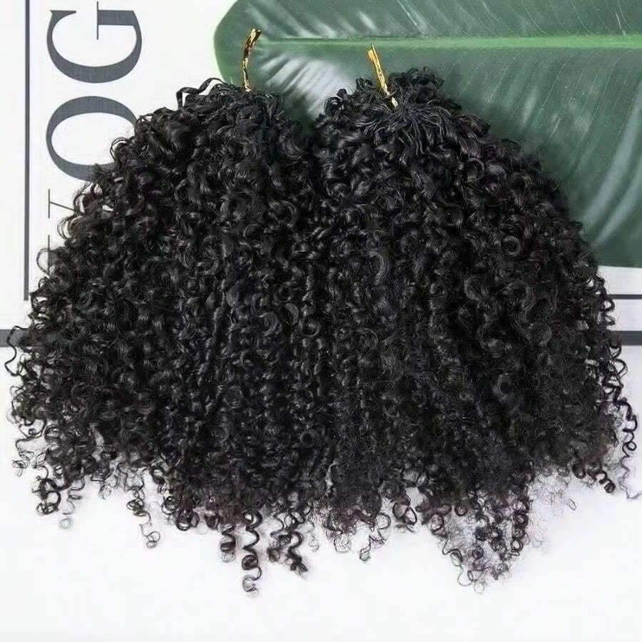 Tresses Bohèmes Bouclées au Crochet Cheveux Humains Sans Nœuds 300g Pré-Séparées Plumes au Crochet C