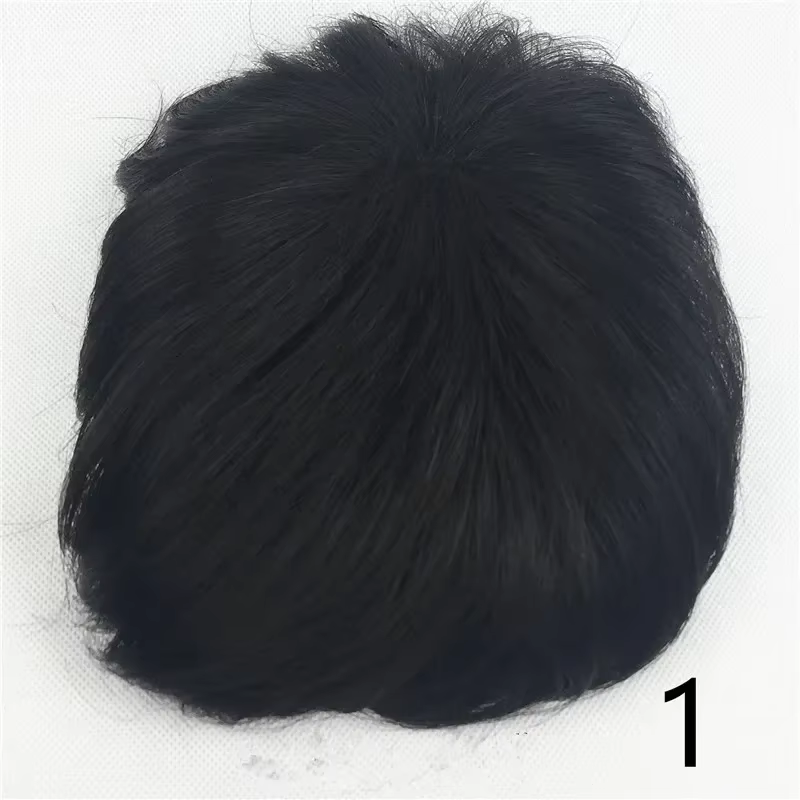 StrongBeauty perruque de cheveux synthétiques toupet cheveux courts raides pour hommes toupets posti