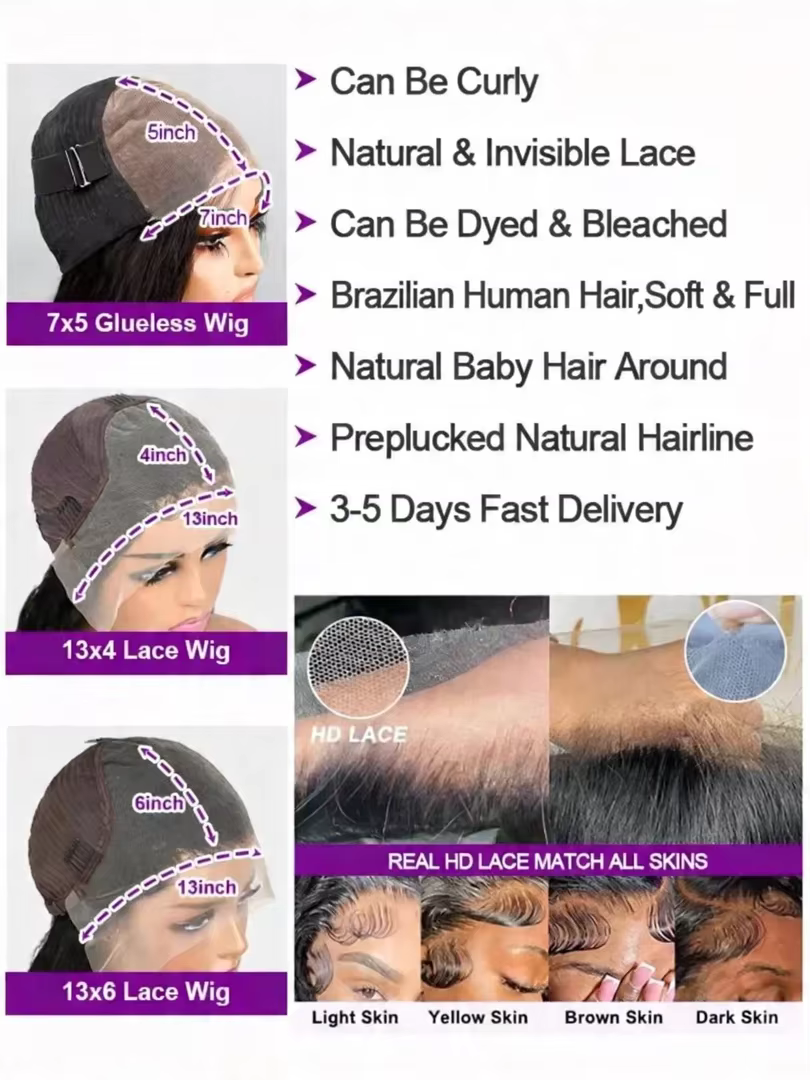 Perruque brésilienne en cheveux humains 13x4 13x6 HD Lace Front, Deep Wave, 30 40 pouces, densité 25