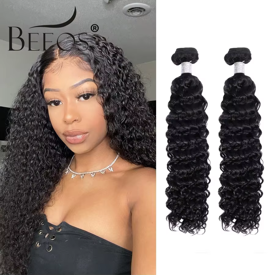 Tissage en lot brésilien naturel Remy ondulé – BEEOS, Extension de cheveux à Double trame, Deep Curl