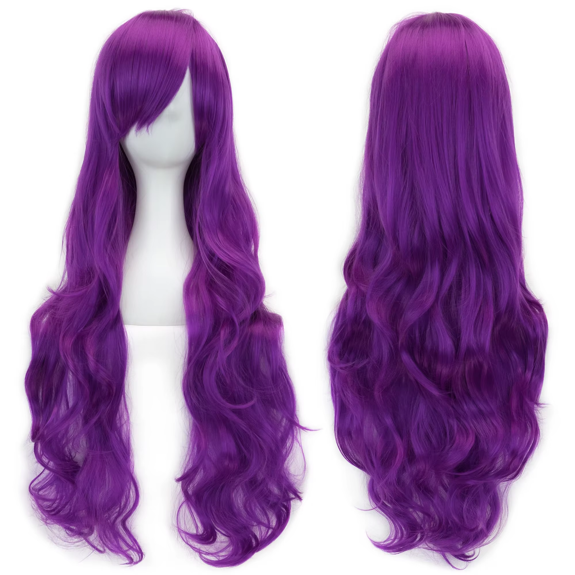 Soowee cheveux synthétiques longs bouclés perruque verte postiche rose noir fête cheveux Cosplay per