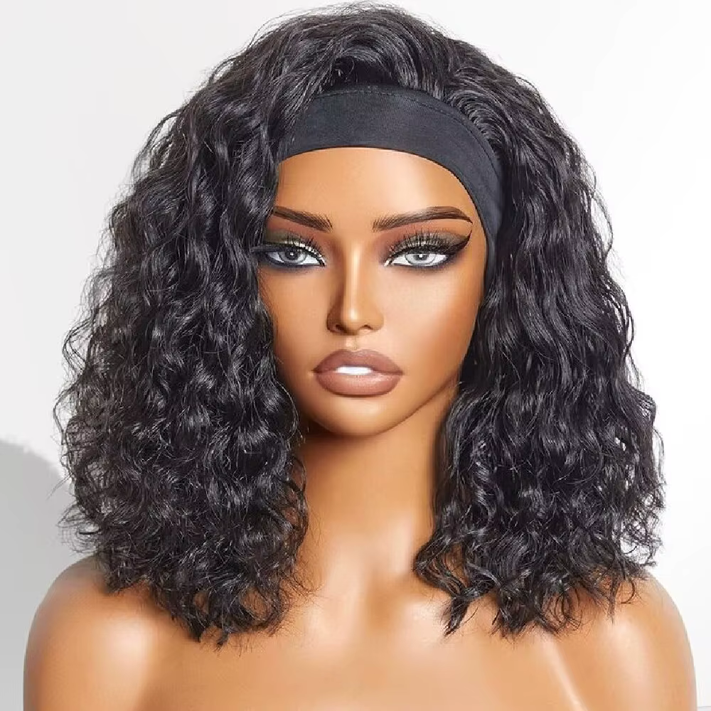 Perruque bandeau Deep Wave en cheveux humains, densité 200%, pour femmes, entièrement fabriquée à la