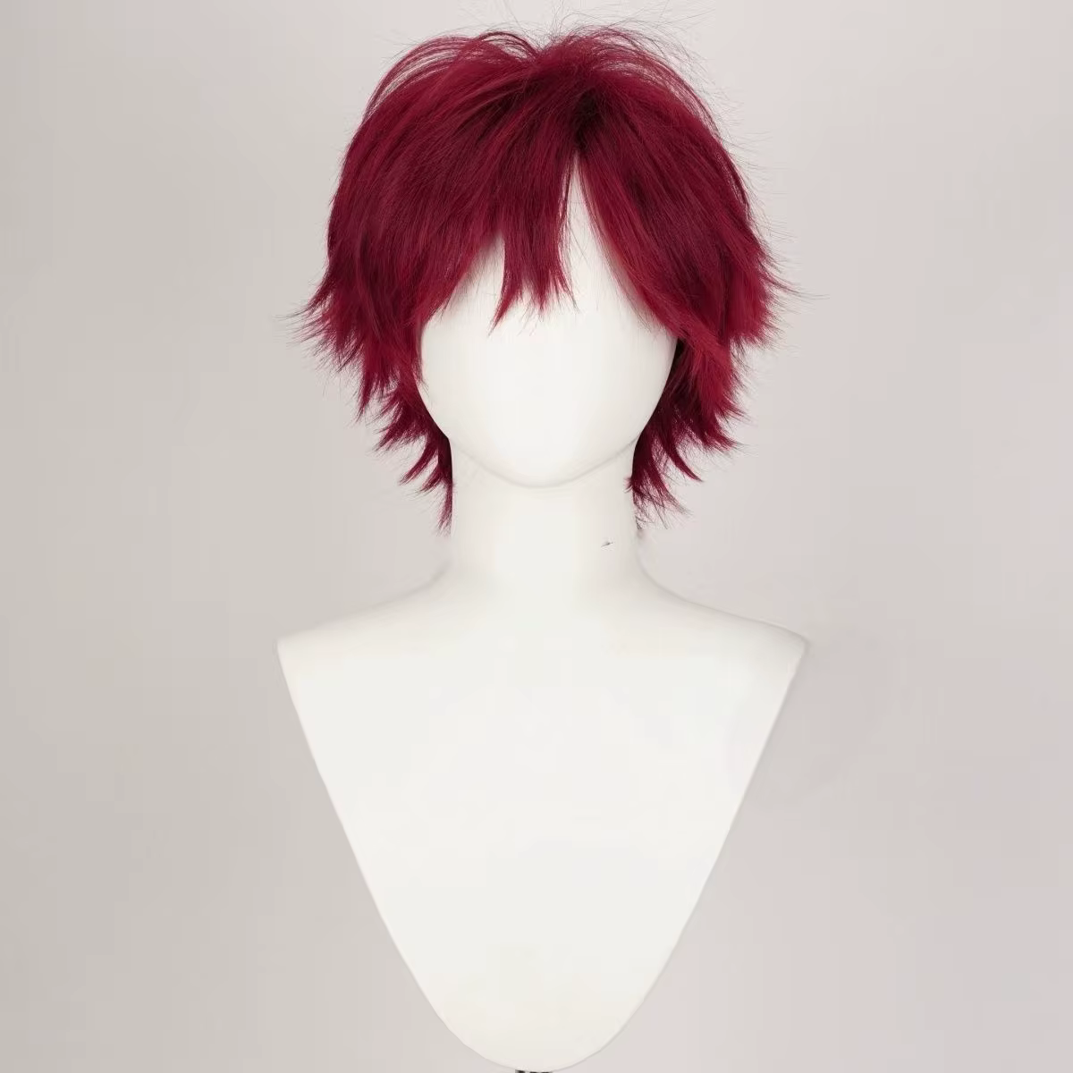 Perruque de cosplay polyvalente rouge synthétique pour hommes, ensemble de perruques de cosplay anim