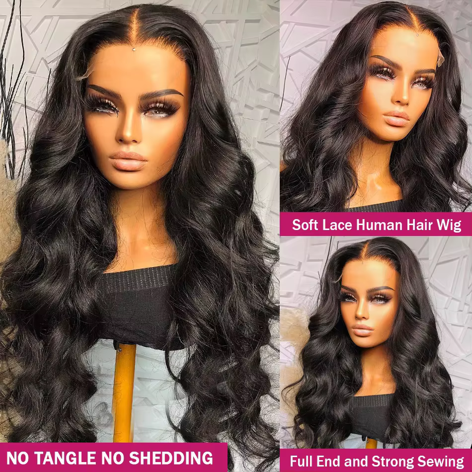 Perruque Lace Front Bling Hair 180% densité, ondulations naturelles, 13x4, 13x6, 4x4, 360 Lace, chev