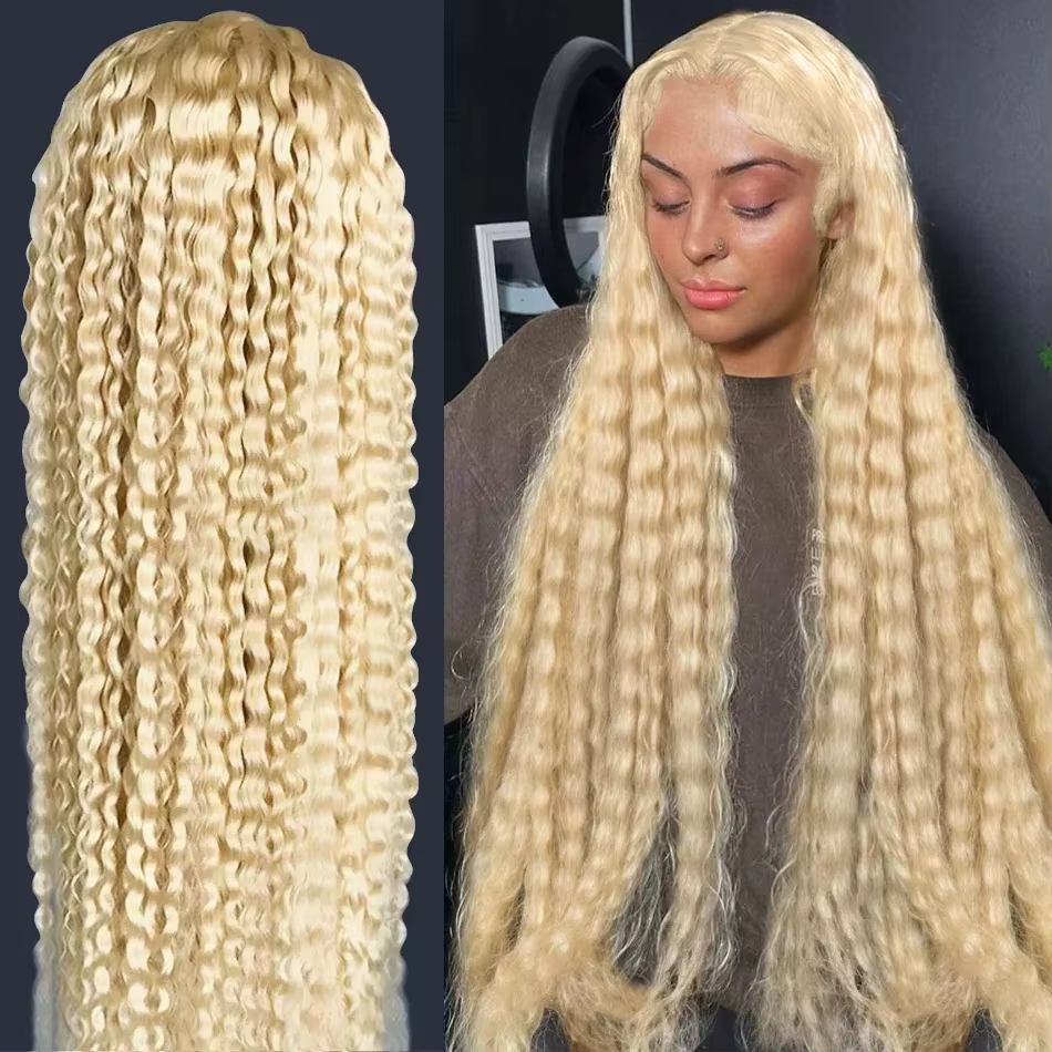 Brésilien vague profonde 13x6 hd dentelle frontale perruque de cheveux humains pour les femmes 30 40