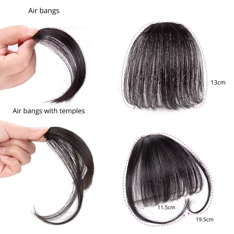 Extension capillaire synthétique lisse à Clip, fausse frange, postiche pour femmes, frange quotidien