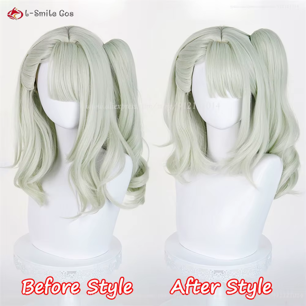 ZZZ Angels of Delusion Sunna Chinatsu Remiel – perruque de Cosplay Anime, 47cm, perruques vertes pou