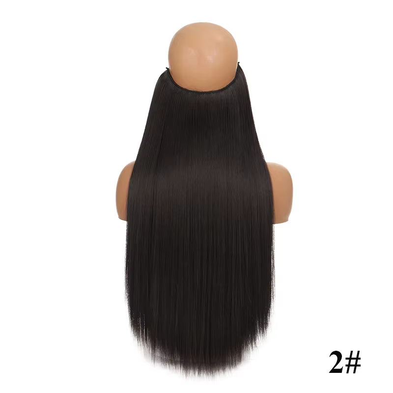 Extension de cheveux de ligne de poisson, longueur de la pièce (40cm, 50cm, 60cm), cheveux raides, c