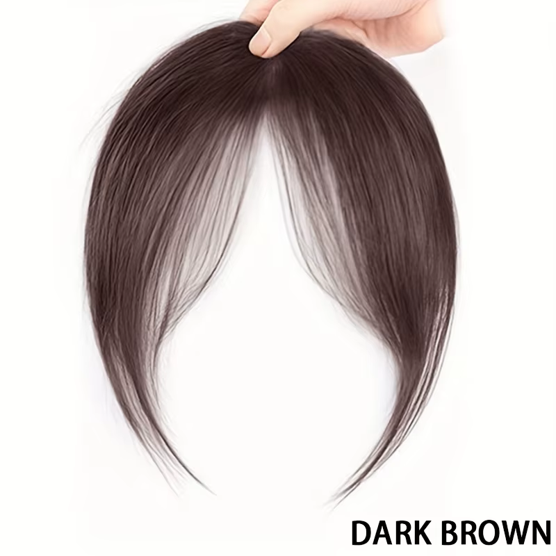 Frange de cheveux synthétiques pour femmes, pour perruque ehead, frange octogonale naturelle, 8 pouc