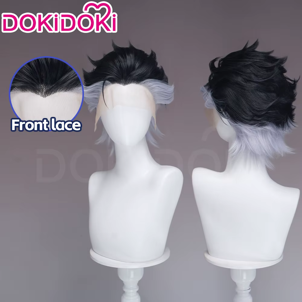 Perruque Lace Front Typhon Zodyl pour Cosplay Anime Gachiakuta DokiDoki, Cheveux Courts pour Hommes,