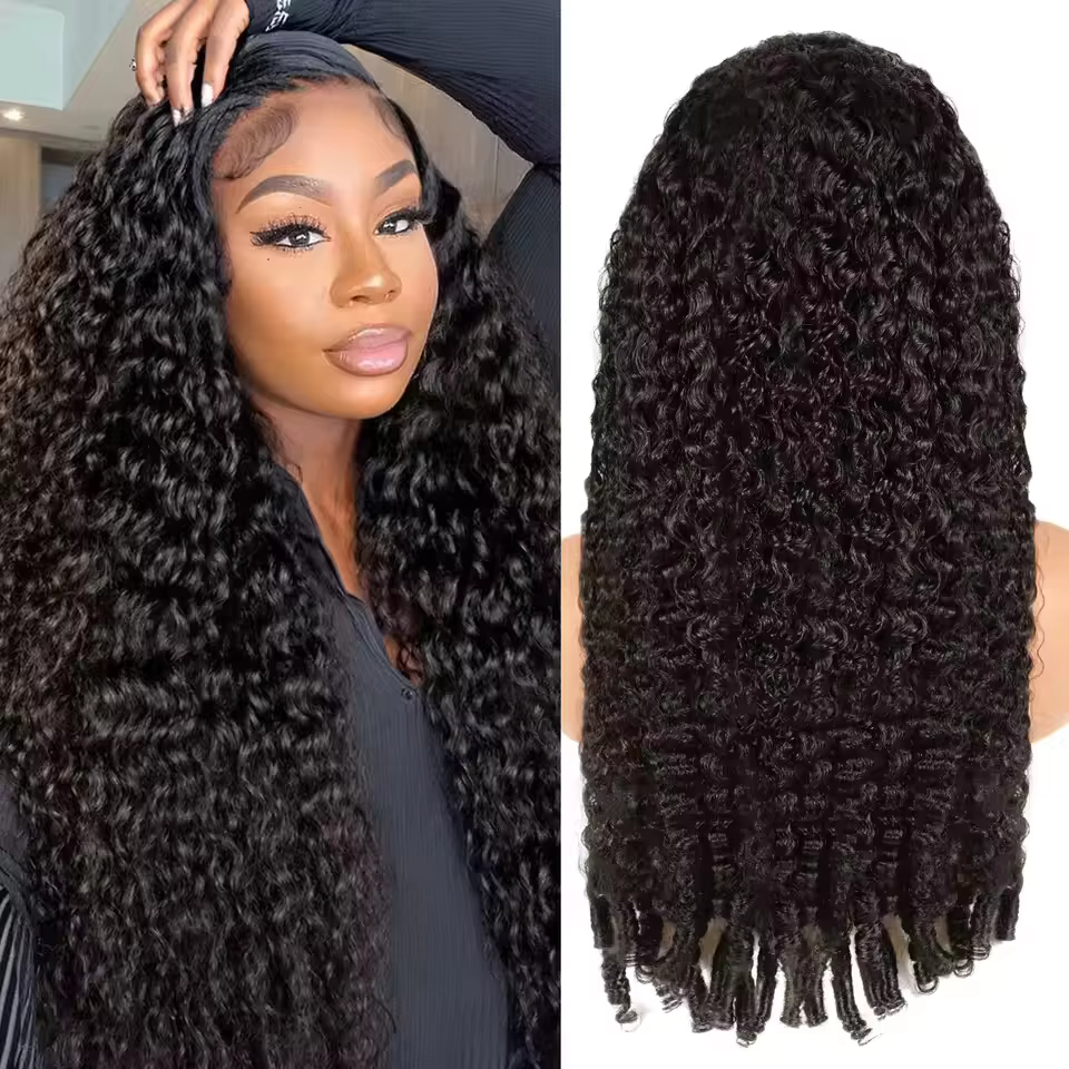 Perruque de cheveux humains bouclés birmans de 30 à 40 pouces, densité 200, avec dentelle HD 13x4 et