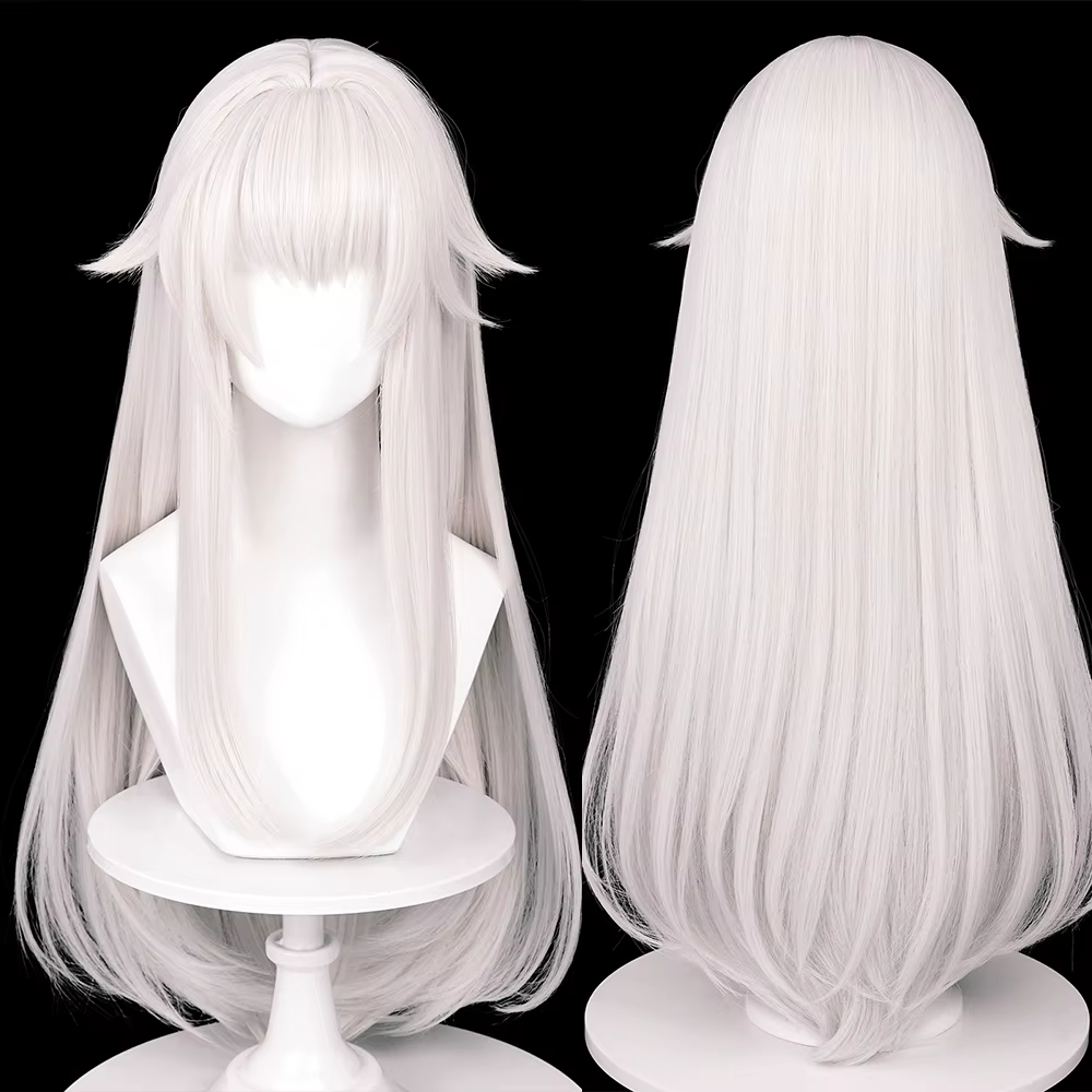MSIWIGS – perruques de Cosplay synthétiques longues et lisses, cheveux blancs résistants à la chaleu