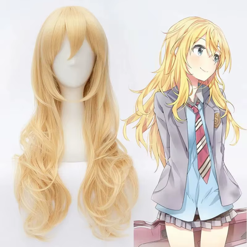 Perruque de Cosplay Miyazono Kaori pour femmes, cheveux synthétiques longs, perruques de jeu de rôle