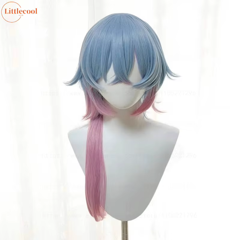 Miku lapin trou Cosplay perruque 45 cm de Long couleur mixte queues de cheval résistant à la chaleur