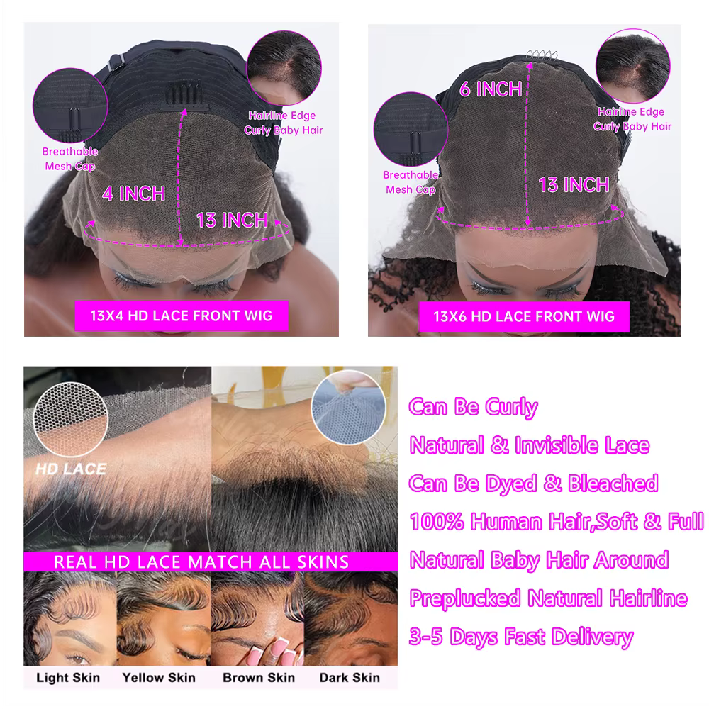 250% 30 40 pouces cheveux humains 13x6 HD dentelle frontale perruque brésilienne lâche vague profond