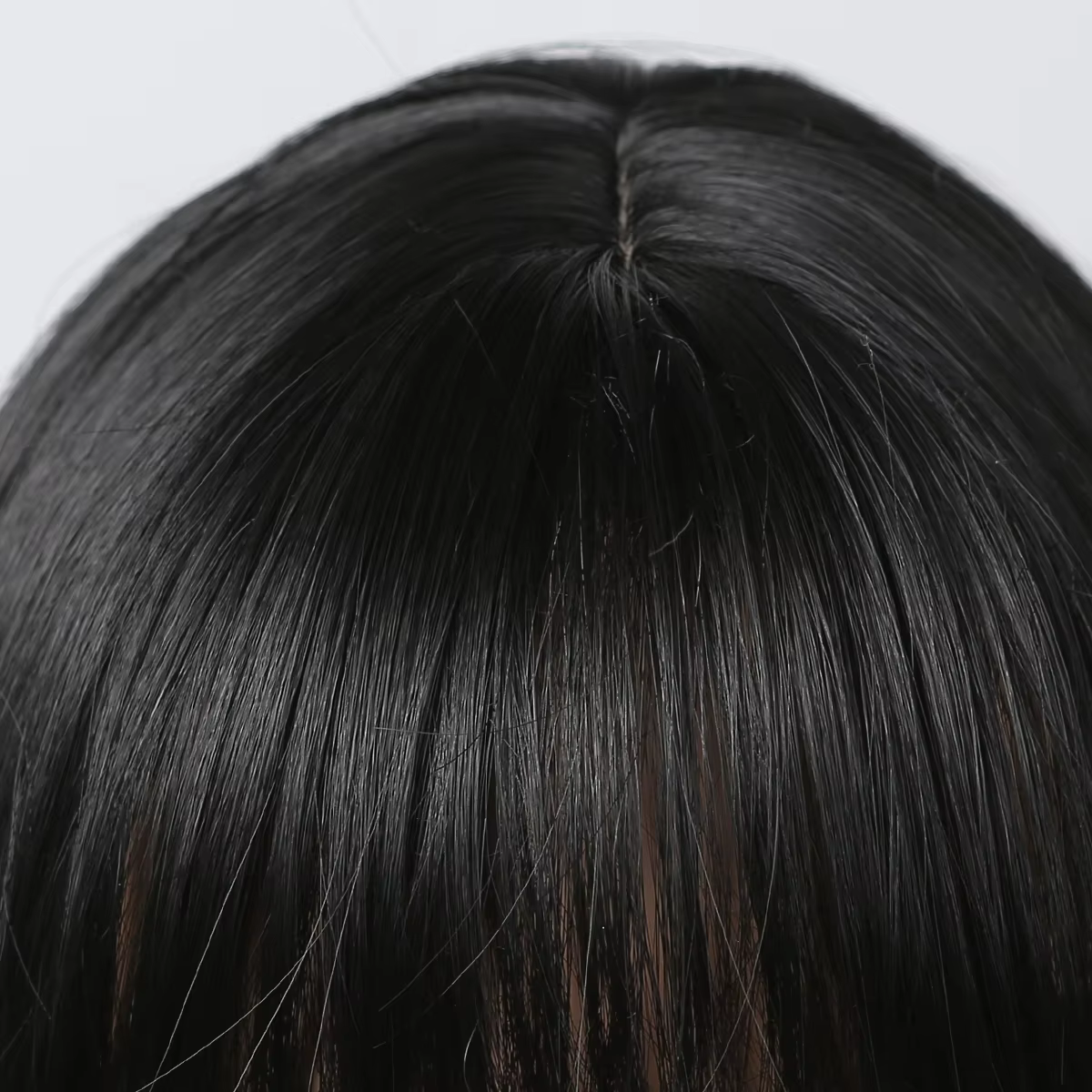 EASIHAIR – perruques synthétiques longues et lisses avec frange, perruques noires de fête Cosplay Lo