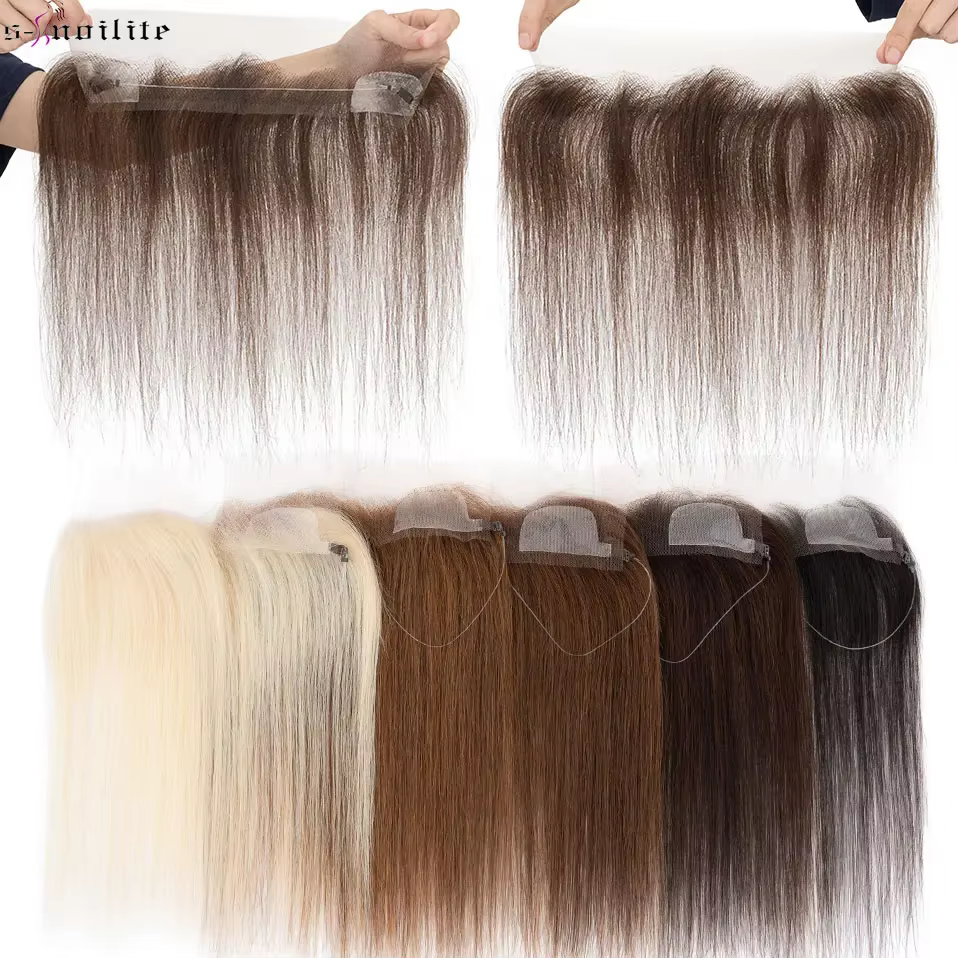 Perruque Lace Frontal Wig naturelle, naissance des cheveux, 13 × 2 pouces, avec ligne de pêche régla