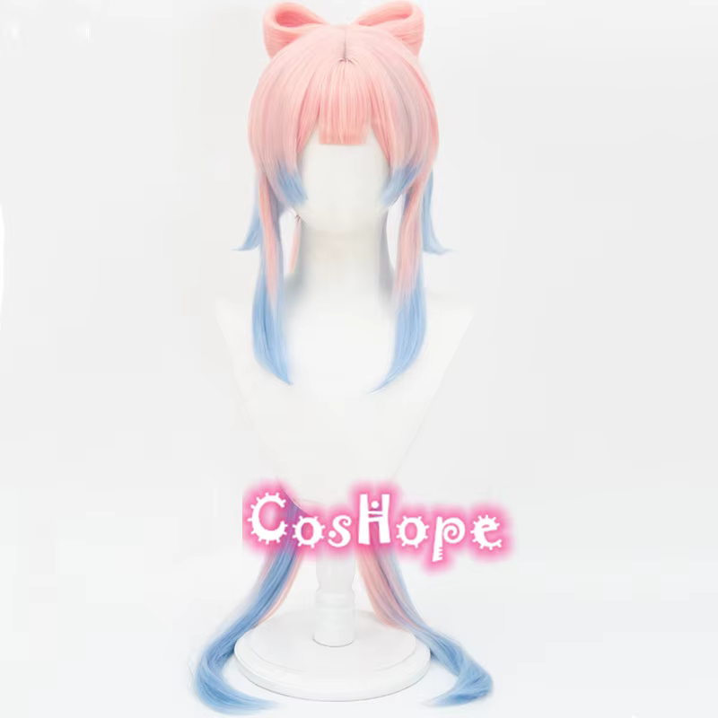 Kokomi Cosplay perruque 120 cm rose mixte bleu perruque Cosplay Anime Cosplay perruques résistant à