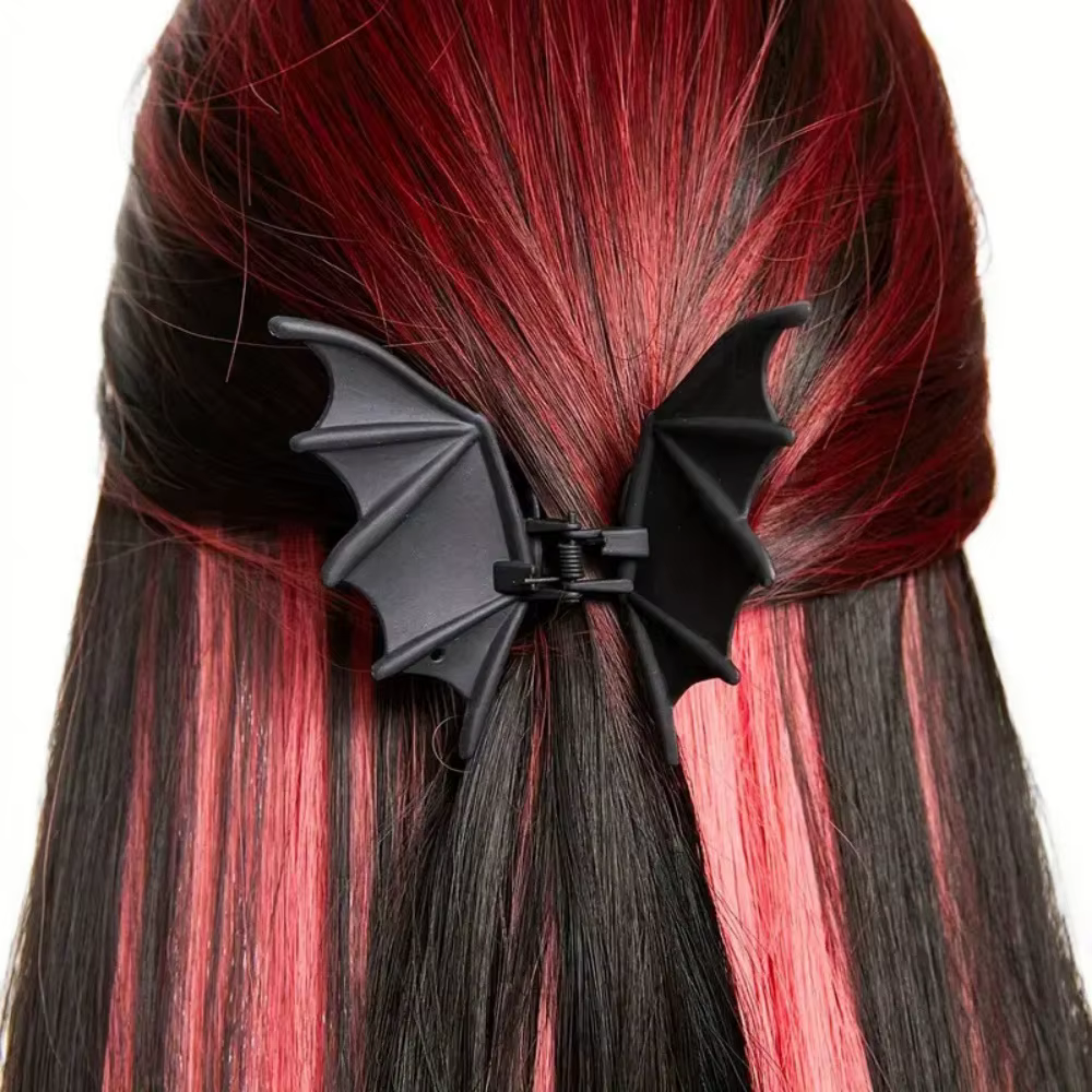 Pince à cheveux aile de chauve-souris, style sombre cool et audacieux, idéale pour le quotidien / co