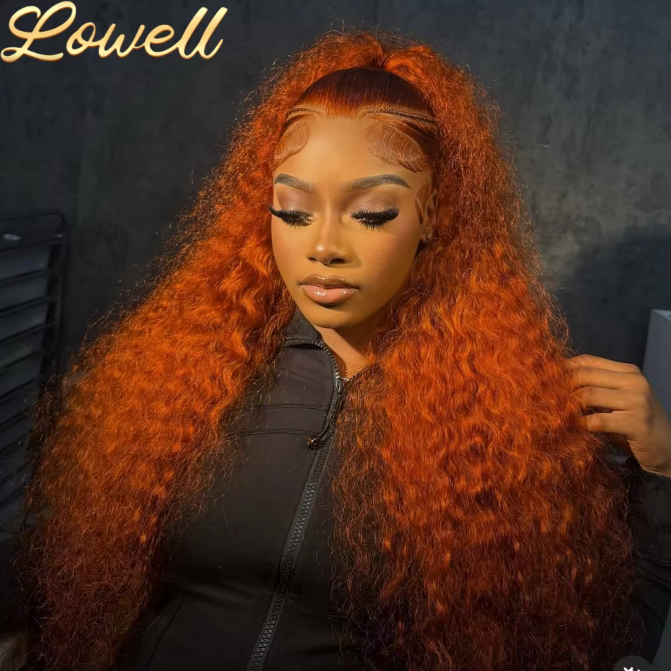 Perruques Lace Front Ondulées Orange Gingembre 30 Pouces 13x4 13x6 # 350 Perruques Colorées en Cheve
