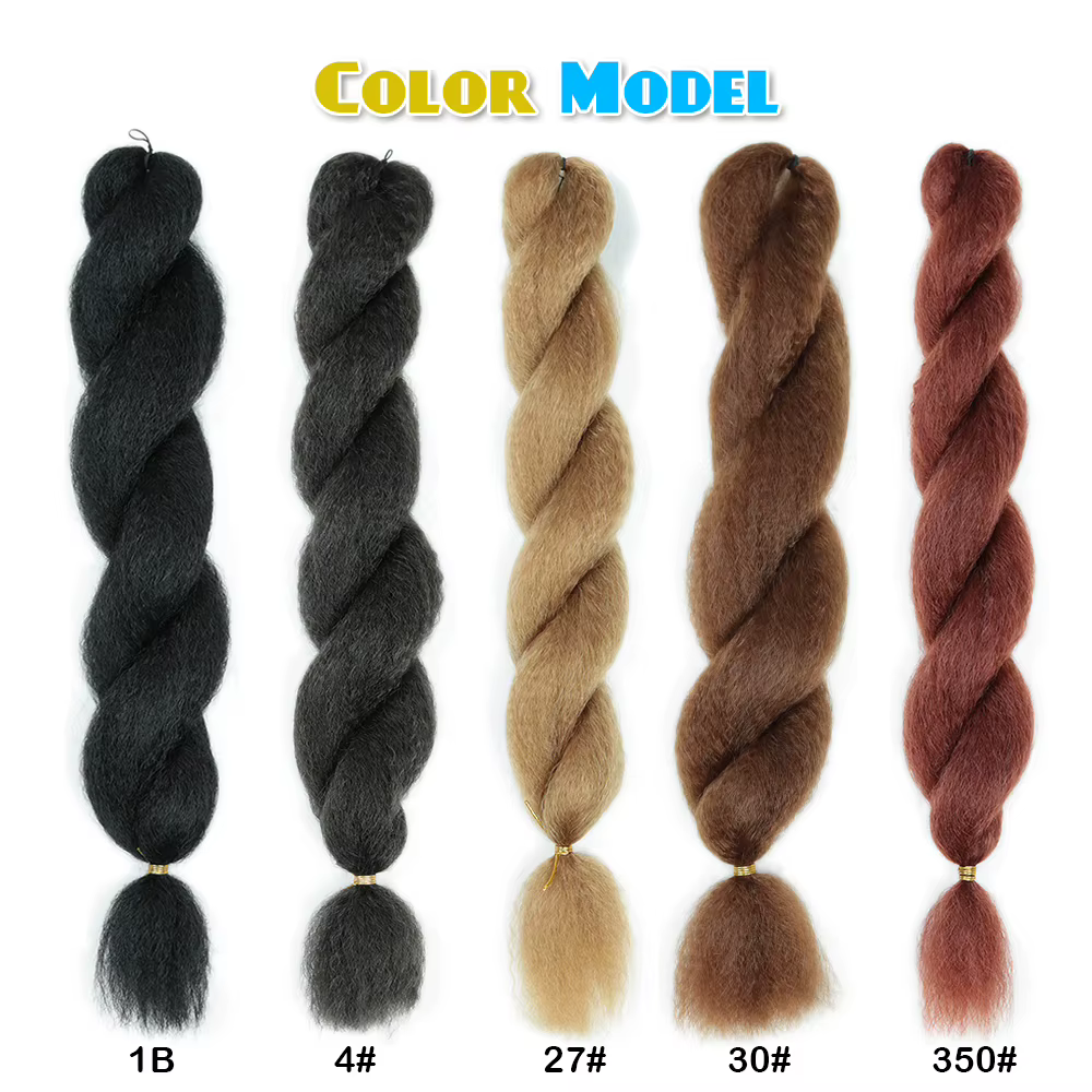 Mèches synthétiques au Crochet Vixen 26 pouces, cheveux crépus et lisses au Crochet pour femmes noir