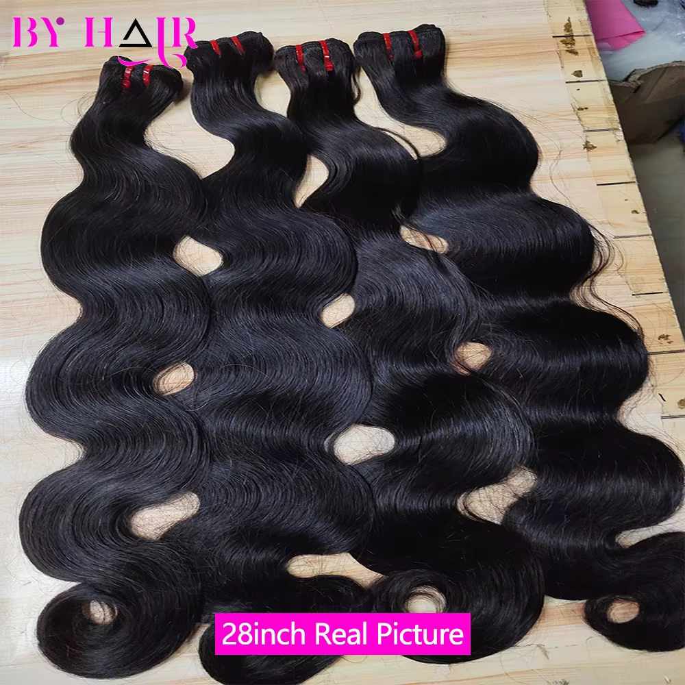 Bundles de vague de corps vierge à double proximité, extensions de cheveux humains bruts, optique vi