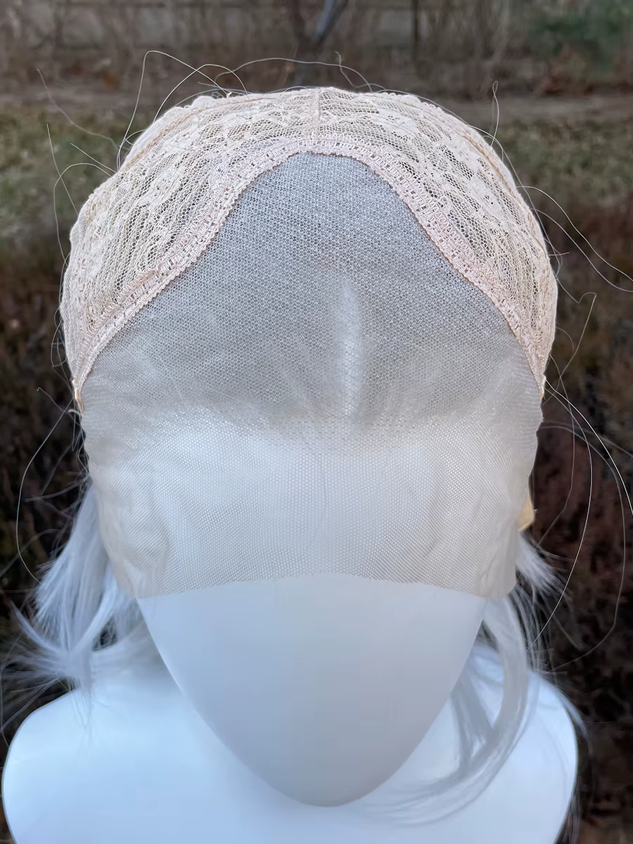 Perruque Lace Front Wig synthétique gris argenté 13x4, perruque de Cosplay synthétique longueur d'ép