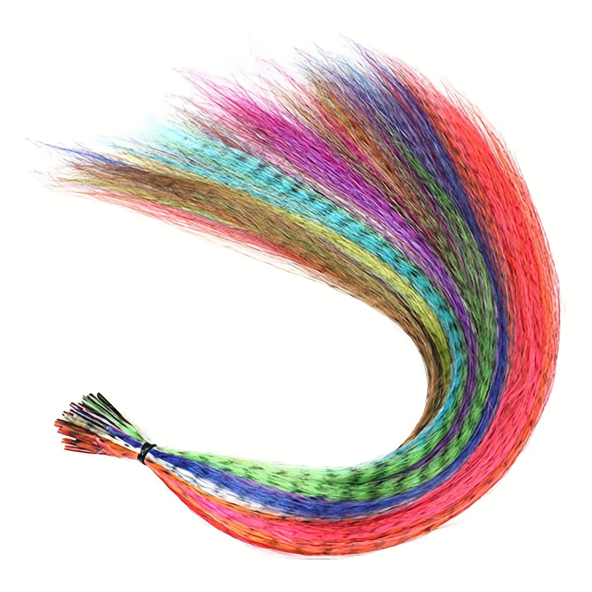Extensions de cheveux en plumes vibrantes, 10 brins, 10 couleurs, 16 pouces, kit de plumes de cheveu