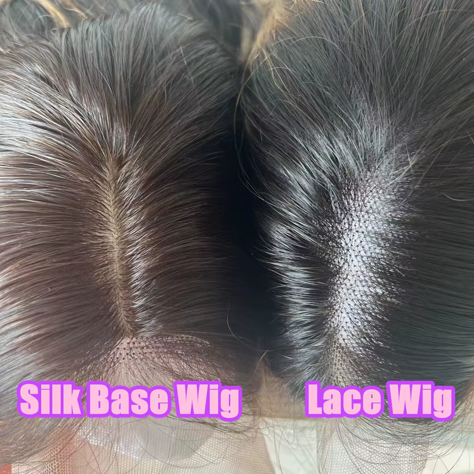 Balayage brun blond lâche ondulé mettre en évidence 5x5 soie haut fermeture perruques Remy brésilien