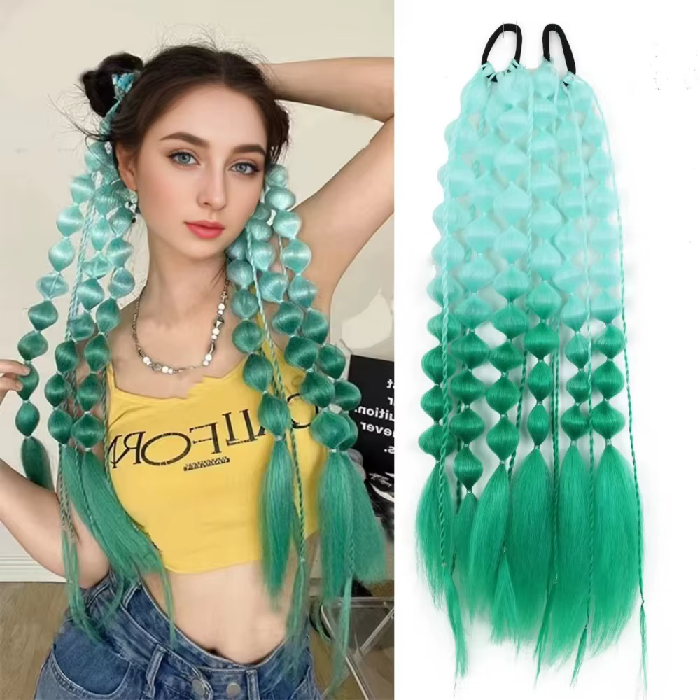 Extensions de cheveux colorées de 20 pouces, légères pour filles, pour Festival EDC Rave, Extension