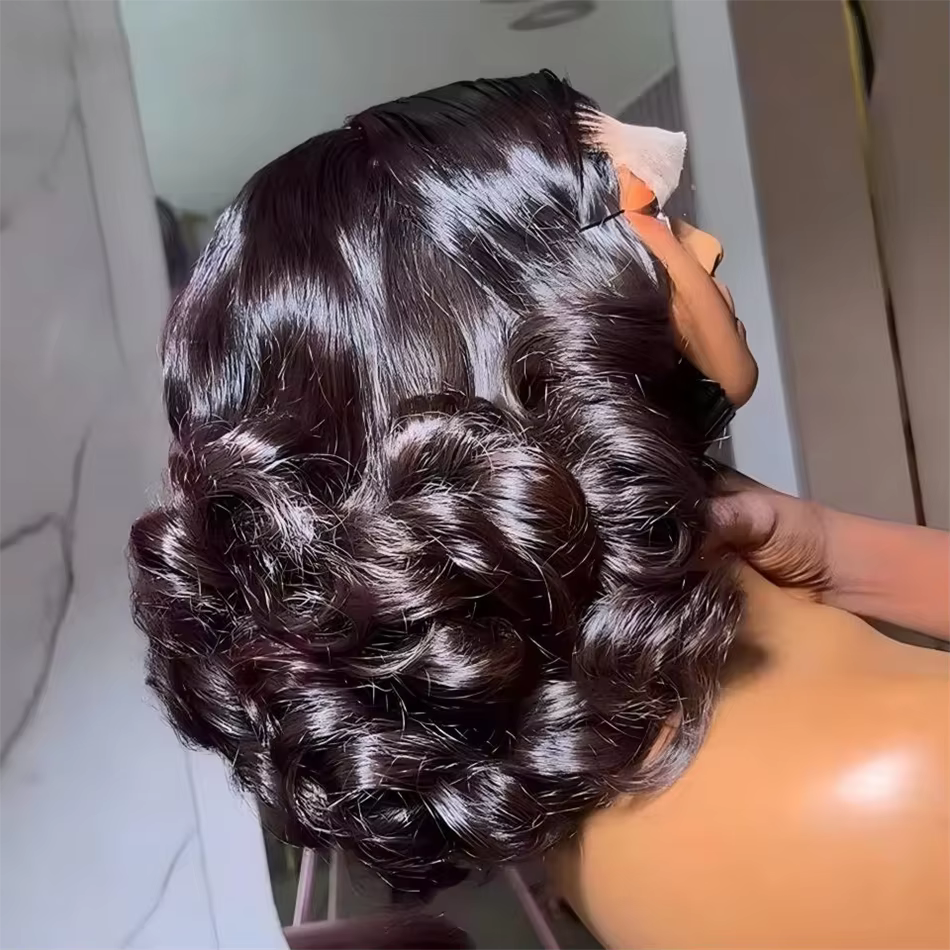 Perruques 100% Cheveux Naturels Vietnamiens, Densité 250, Ombré, Double Drawn, Bouclées Volumineuses