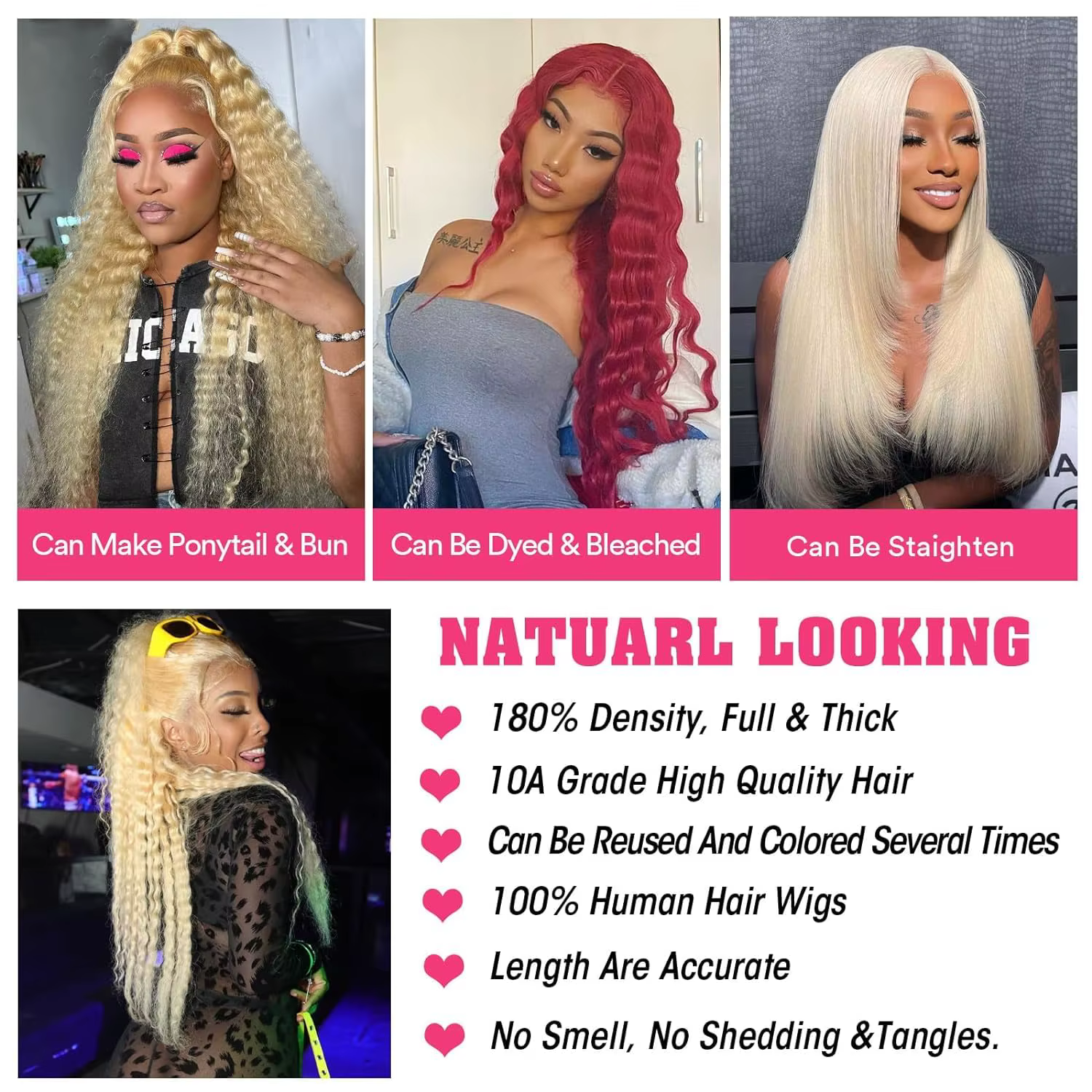 30 pouces 613 dentelle avant perruque cheveux humains Blonde perruque cheveux humains 613 vague prof
