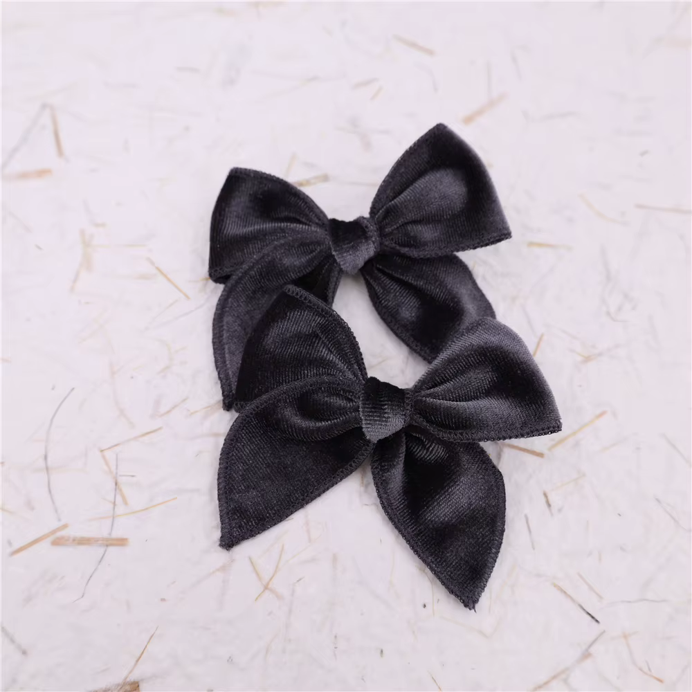 Pinces à cheveux en velours pour tout-petits, petit nœud Fable, bébé fille, enfants, Noël, pinces cr