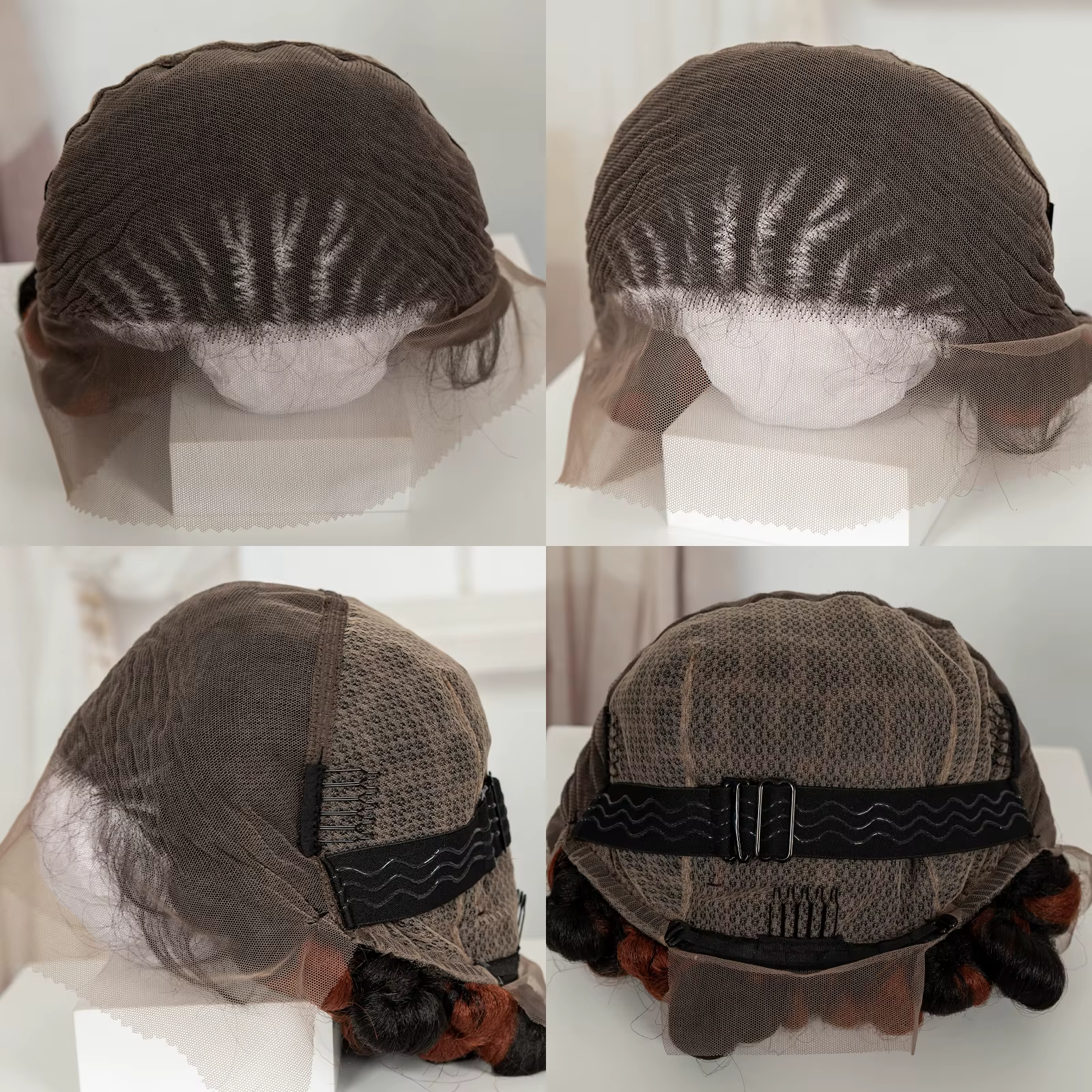 Cornrow tressé perruques synthétiques pleine dentelle colorée Bantu tressé perruques naturel sans no