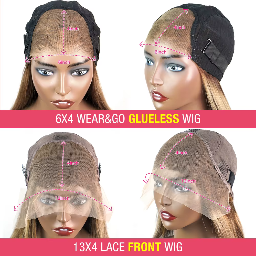 Perruque Lace Front Wig sans colle naturelle, cheveux humains, pre-plucked, coloré, pre-plucked, pre