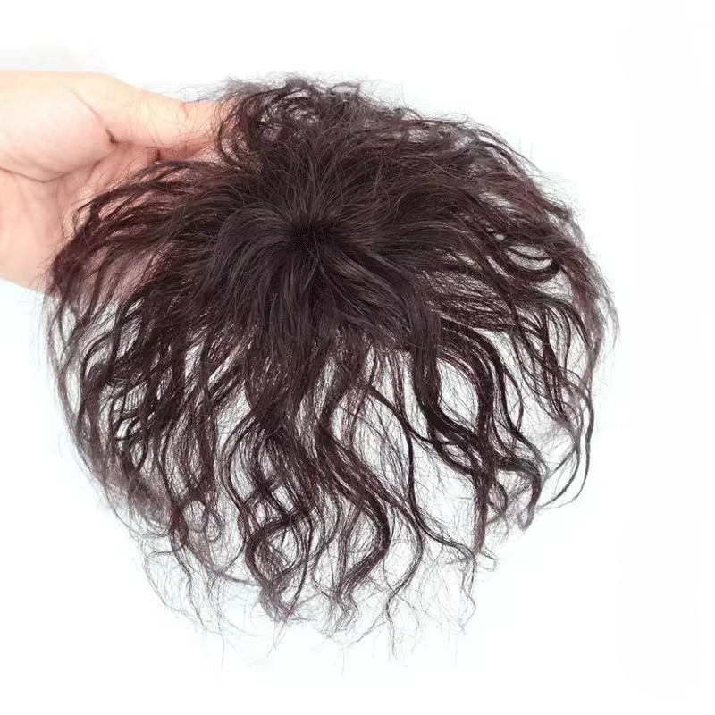 Postiche de cheveux humains Remy fabriquée à la Machine, 6x6CM, légère et respirante, pour femmes, r