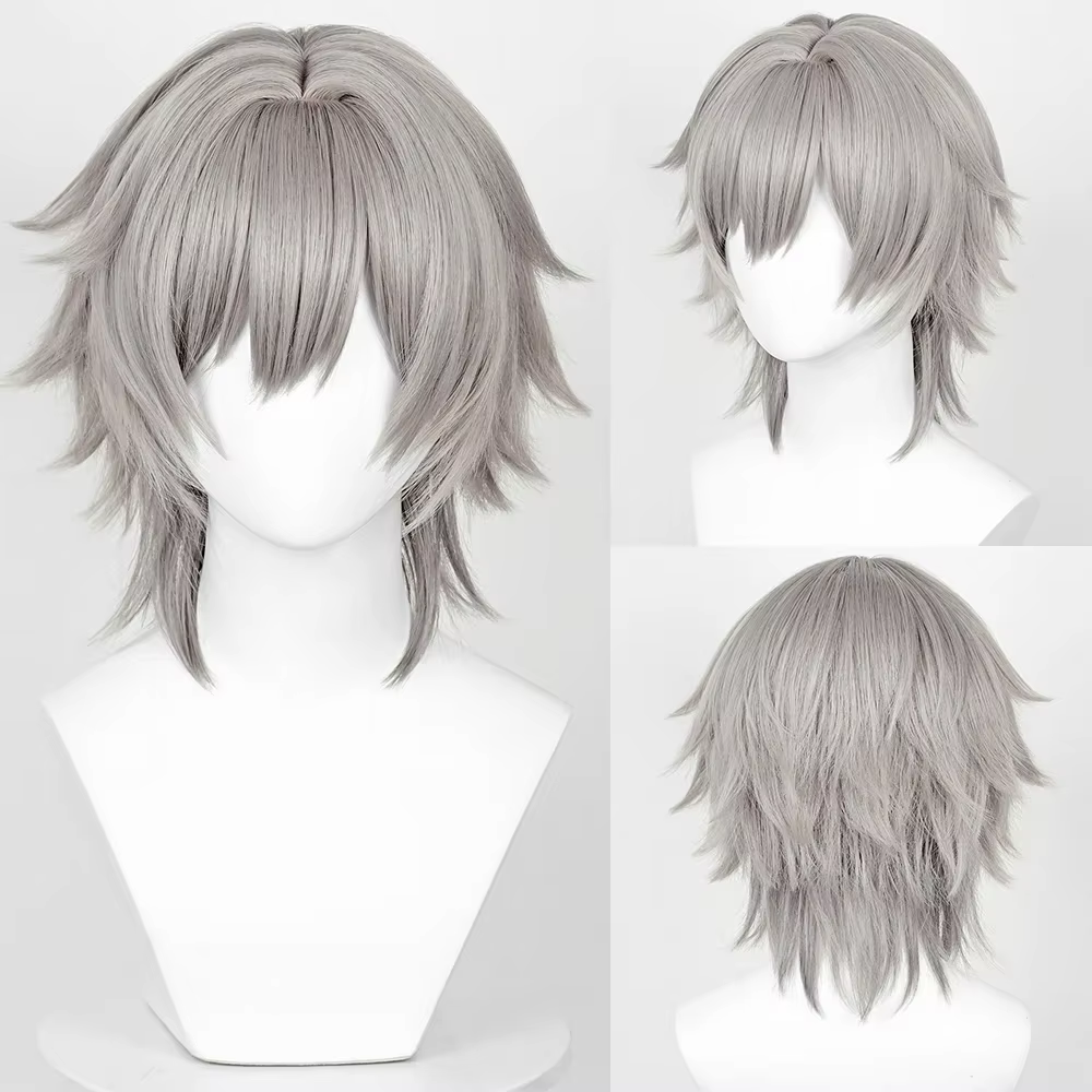 Jeu Honkai: Star Rail Trailblazer Caelus Stelle Cosplay perruques avec frange synthétique longue cou