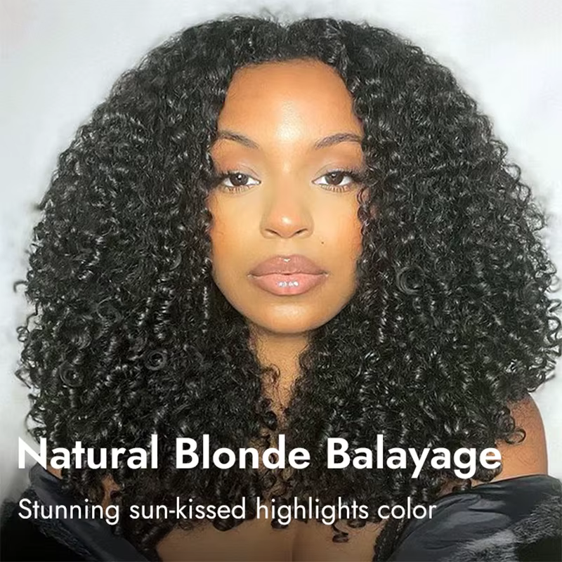 Alipear cheveux birmans bouclés cheveux humains paquets couleur noire naturelle vraies Extensions de