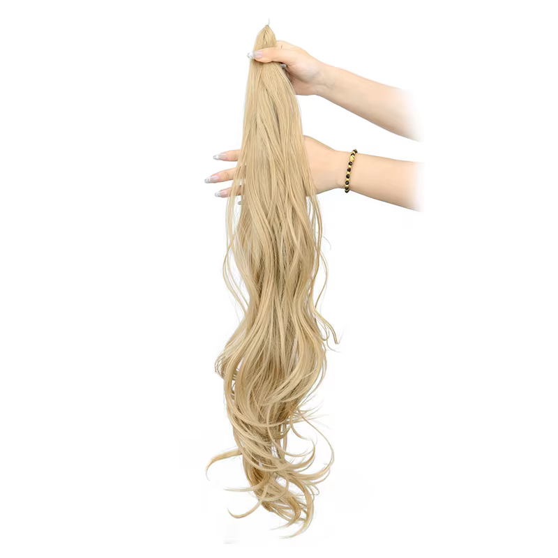 WIGSIN synthétique 32 pouces longue vague bouclée queue de cheval Extension de cheveux Flexible enro
