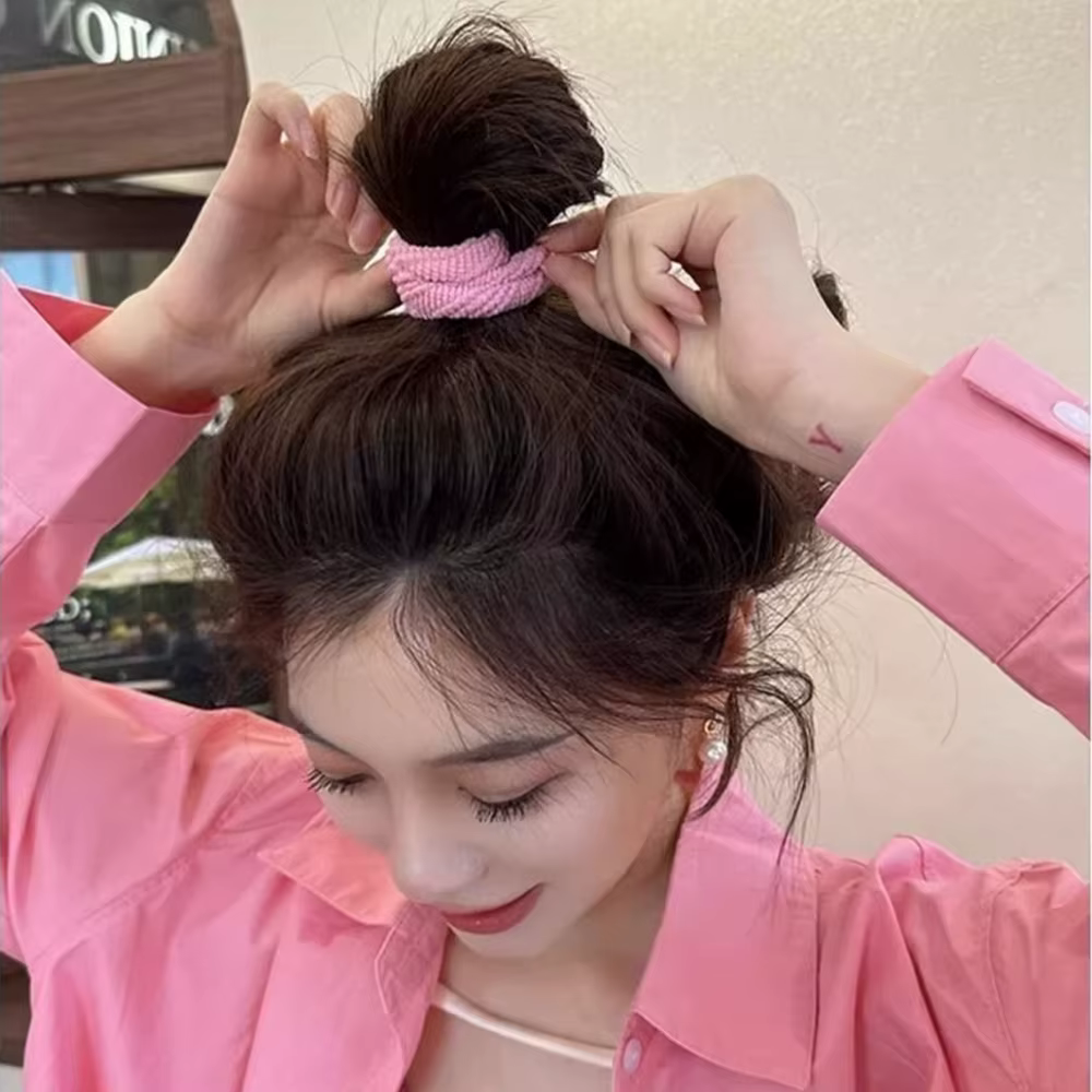 Chouchous pour cheveux épais, couleurs mélangées, doux, sans couture, pour femmes et filles, élastiq