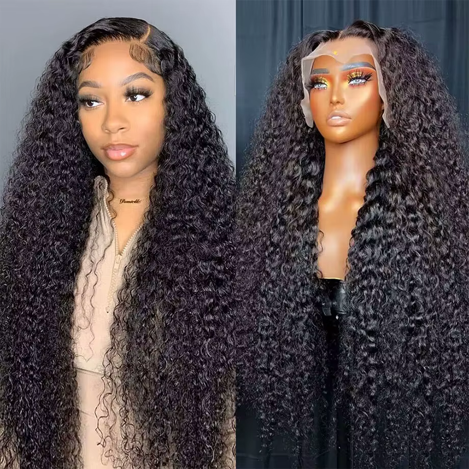 Perruque Lace Front Wig ondulée brésilienne Hd, cheveux naturels, Deep Wave, 13x6, pour femmes, 13x4